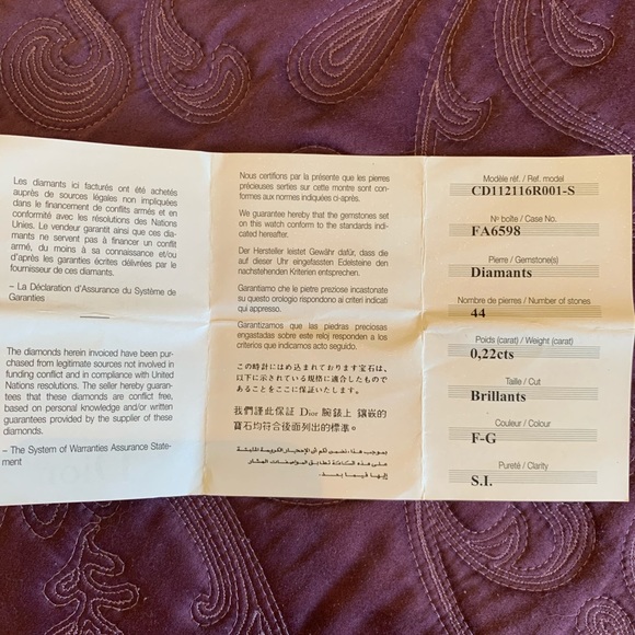 Christian Dior Christal Diamond Watch - Picture 5 of 7